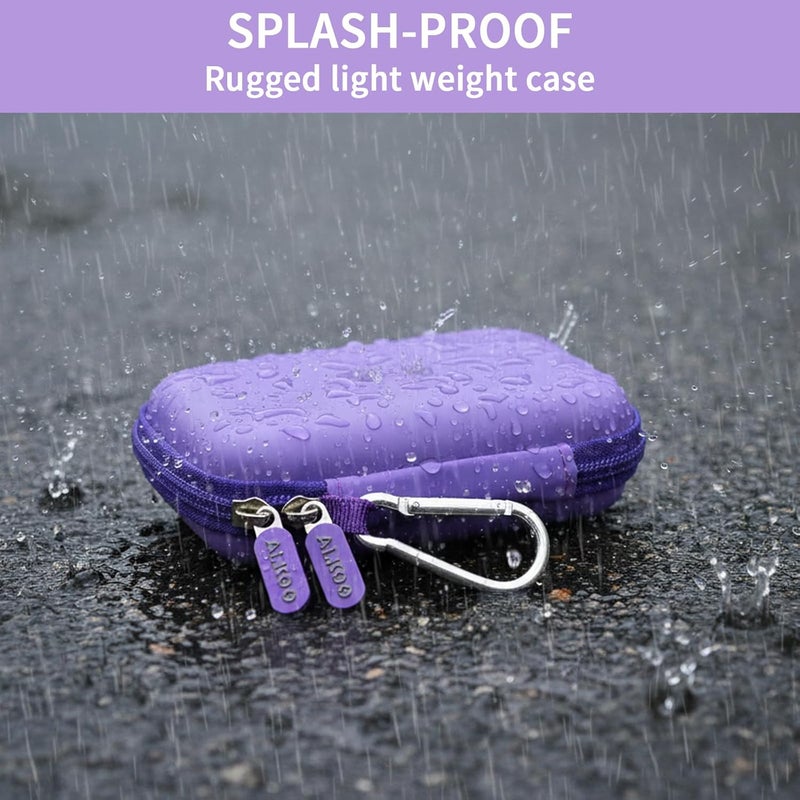 ALKOO USB Flash Drive Organizer Case – Hard Shell Holder for 8 Thumb Drives & SD/Memory Cards – for SanDisk for Samsung - Storage for Students, Photographers & IT Pros– Travel & Office Use – Bag Only-Purple - Image 4